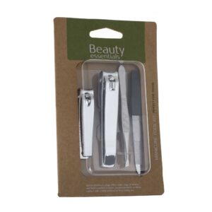 Nail clipper 
Toe nail clipper
Nail file
Tweezers